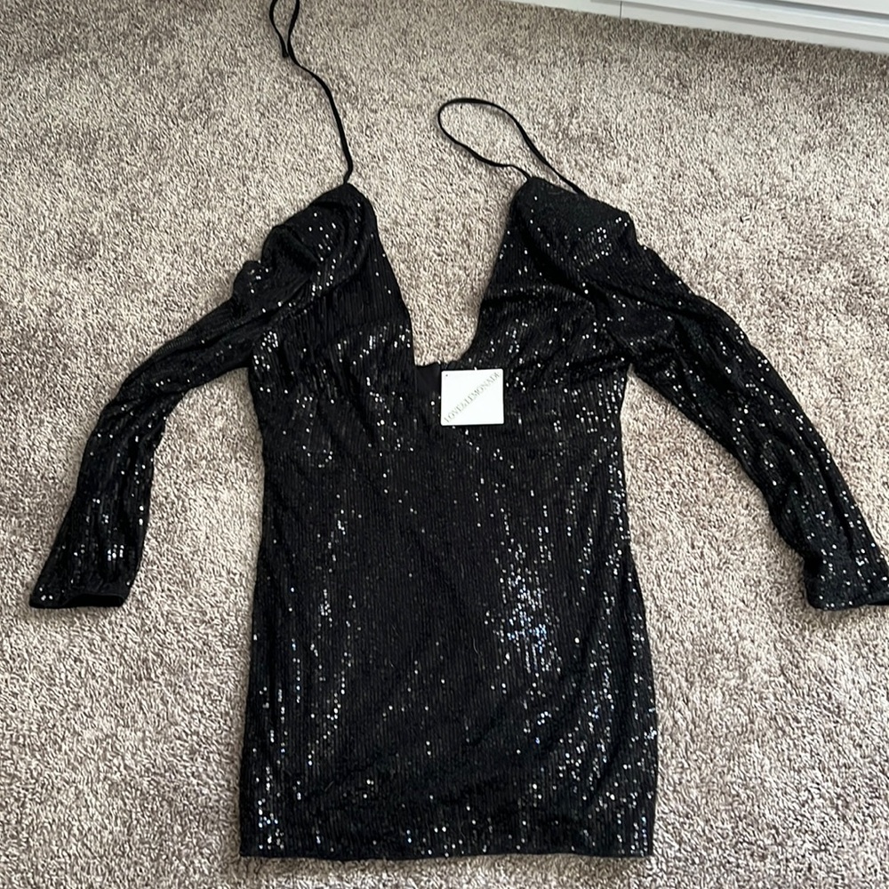 Black mini dress